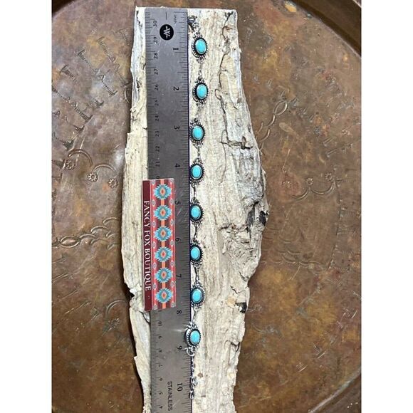 Women Fashion Beaded Anklet Metal Faux Turquoise Ankle Boot Bracelet Christmas - Picture 6 of 8